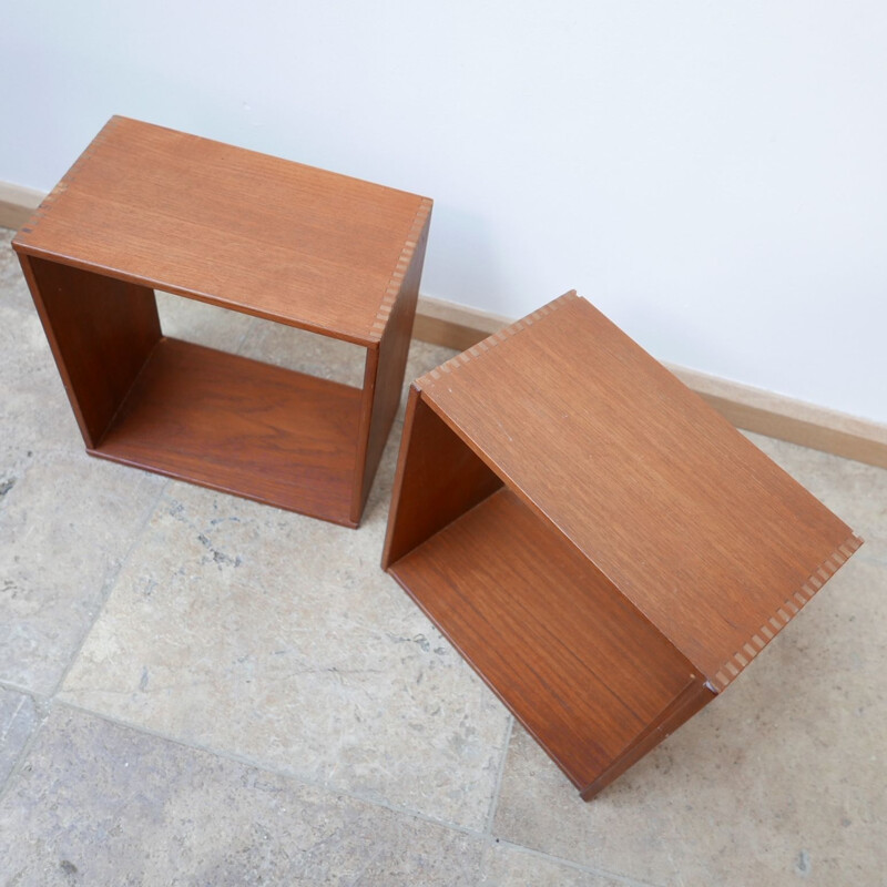 Pair of vintage teak shelves, Sweden 1960s