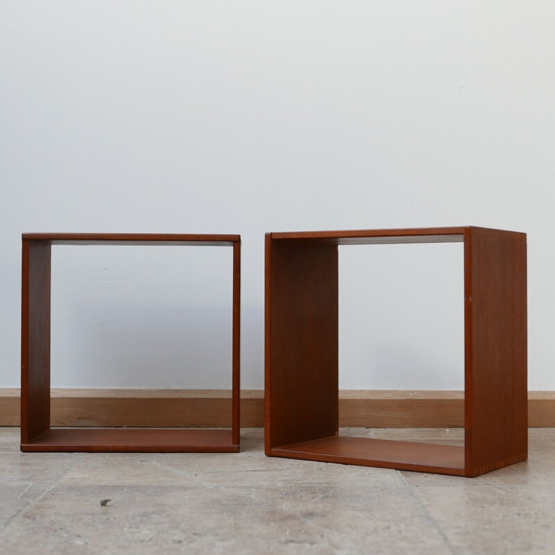 Pair of vintage teak shelves, Sweden 1960s