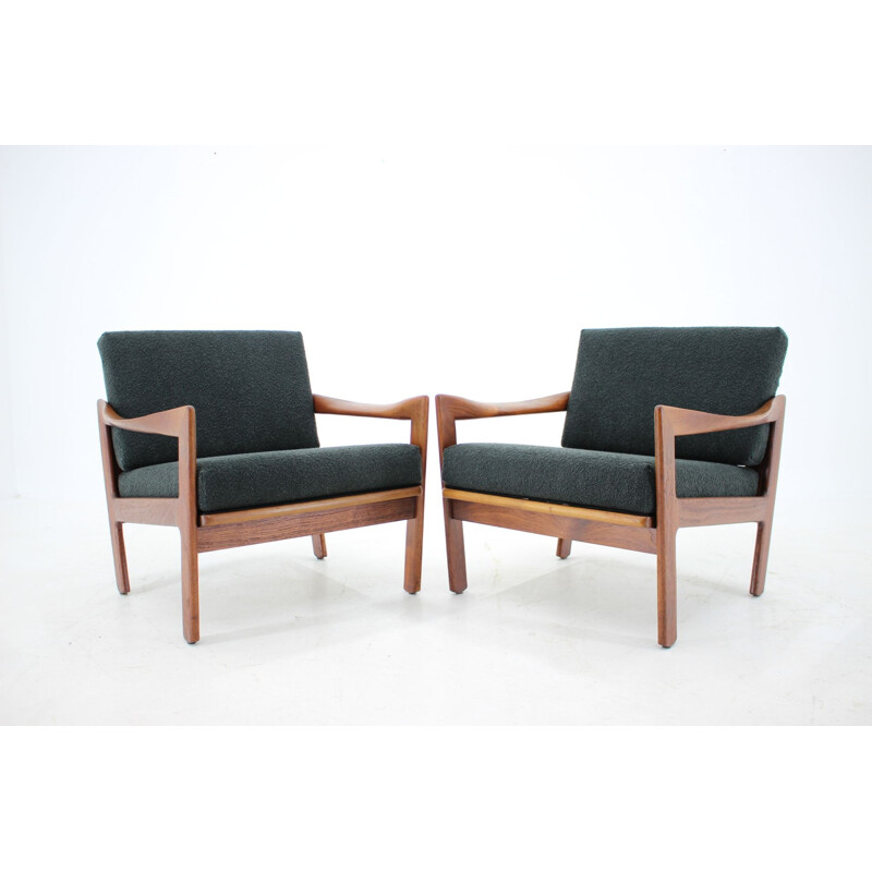 Ein Paar Vintage-Sessel von Illum Wikkelsø für Niels Eilersen, Dänemark