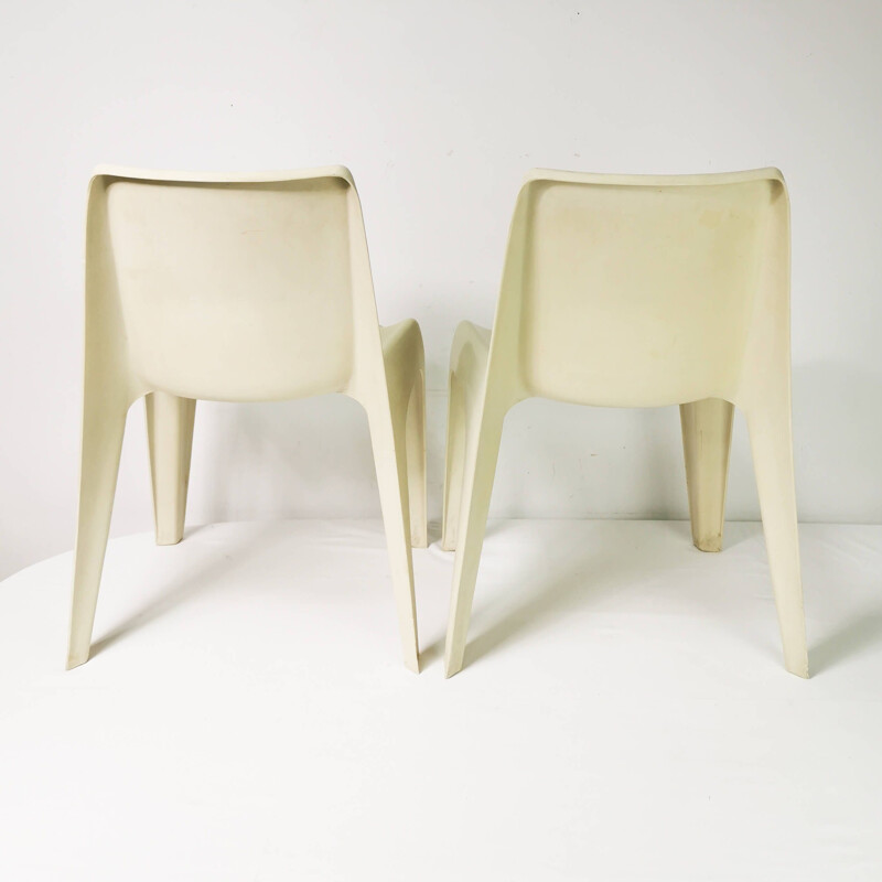 Paire de chaises vintage en plastique épais de Bofinger pour Helmut Batzer, Allemagne 1960