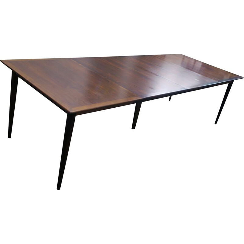 Vintage rosewood dining table by Grete Jalk for Poul Jeppesen, 1960s