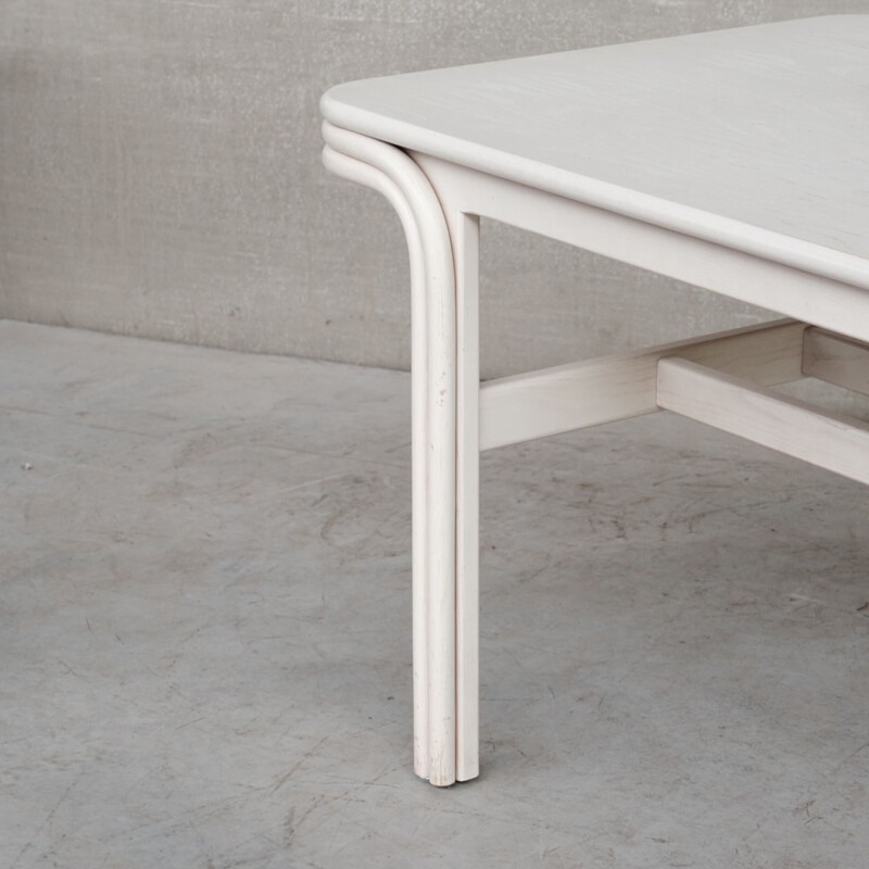 Vintage white bentwood table by Axel Enthoven, Holland 1970