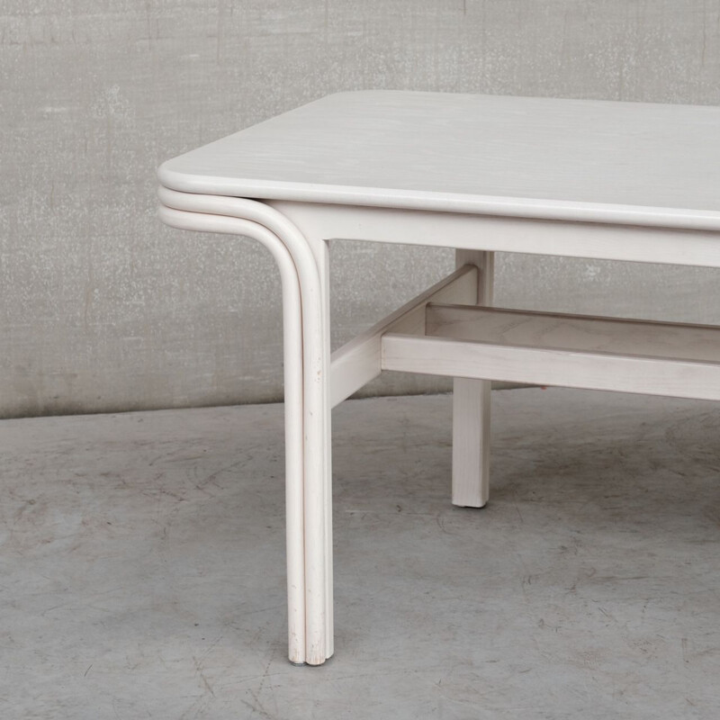 Vintage white bentwood table by Axel Enthoven, Holland 1970