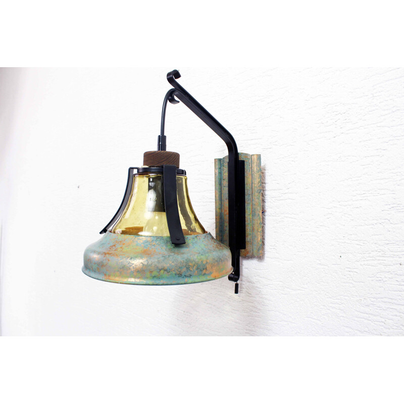 Vintage lantern wall lamp by Doria Leuchten, 1950-1960