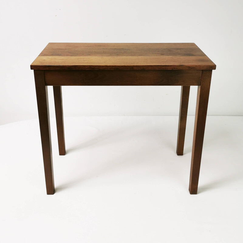 Vintage ash coffee table with storage, Germany 1970