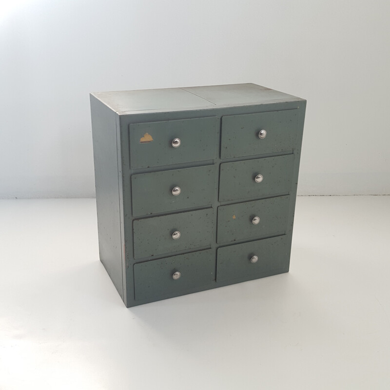 Small industrial cabinet with 6 drawers - 1950s