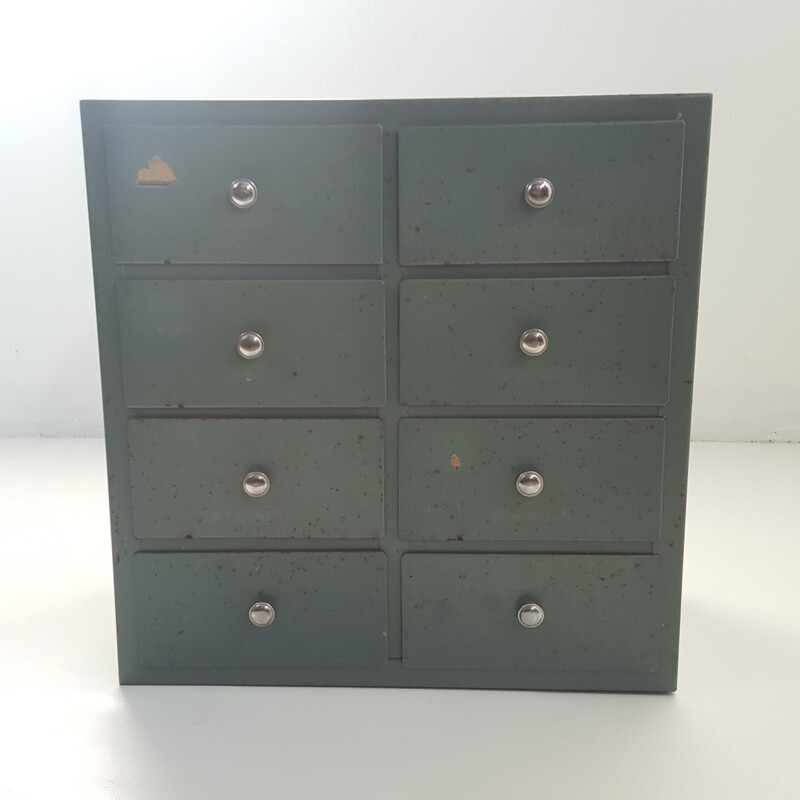 Small industrial cabinet with 6 drawers - 1950s