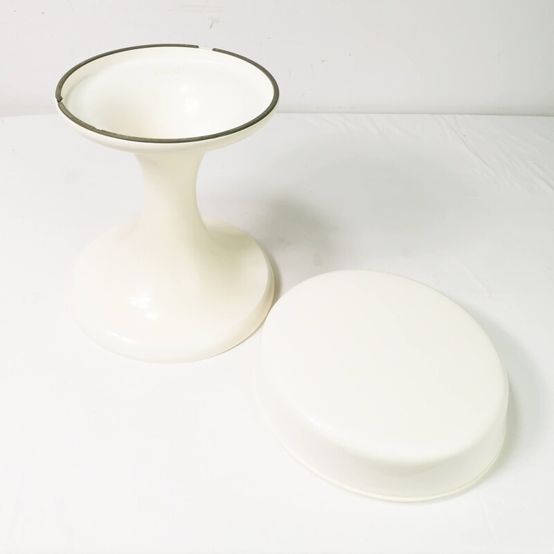 Vintage white stool by Emsa, Germany 1960s