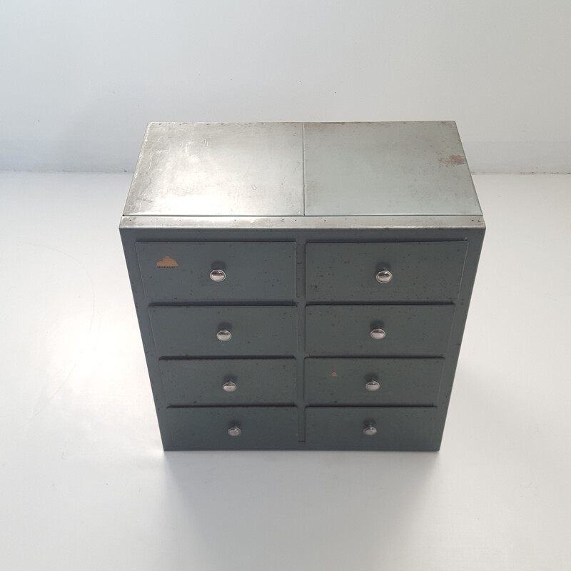 Small industrial cabinet with 6 drawers - 1950s