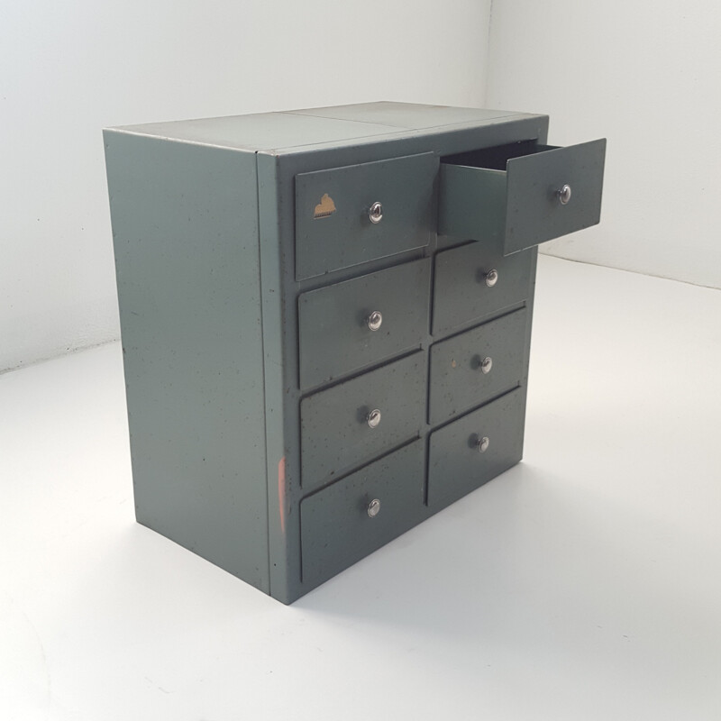 Small industrial cabinet with 6 drawers - 1950s