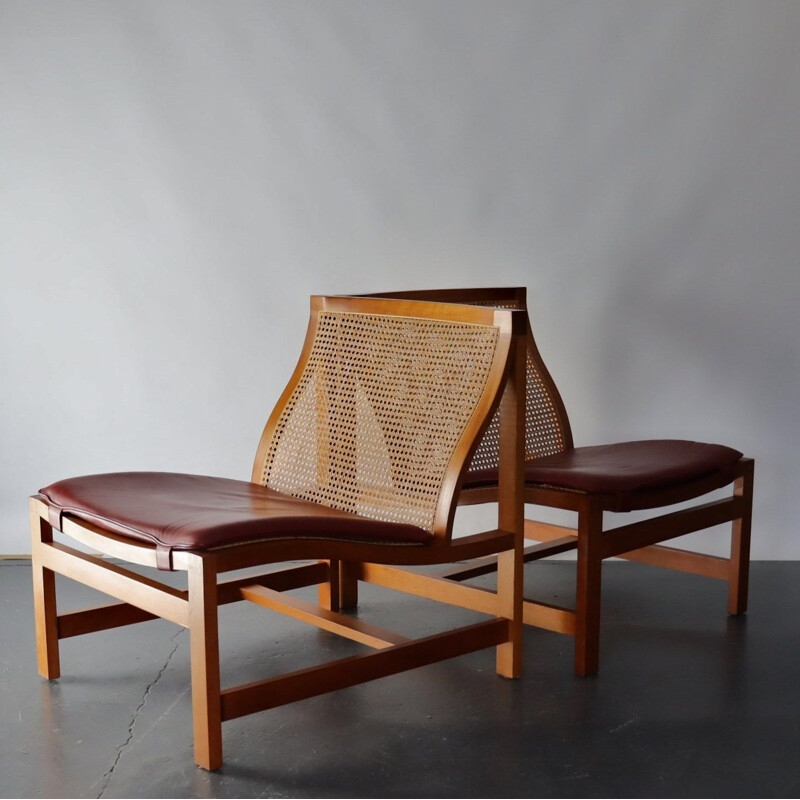 Pair of vintage armchairs "The King Serie" by Rud Thygesen and Johnny Sörensen