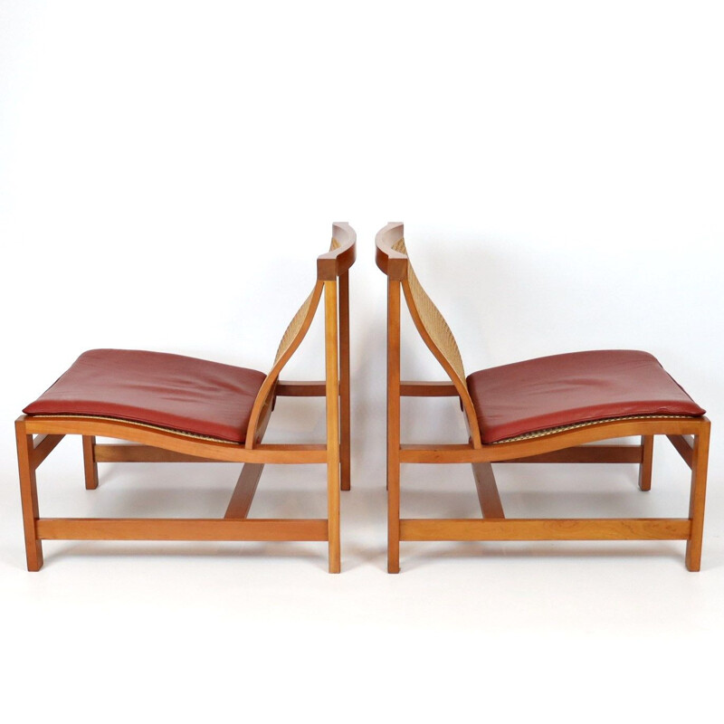 Pair of vintage armchairs "The King Serie" by Rud Thygesen and Johnny Sörensen