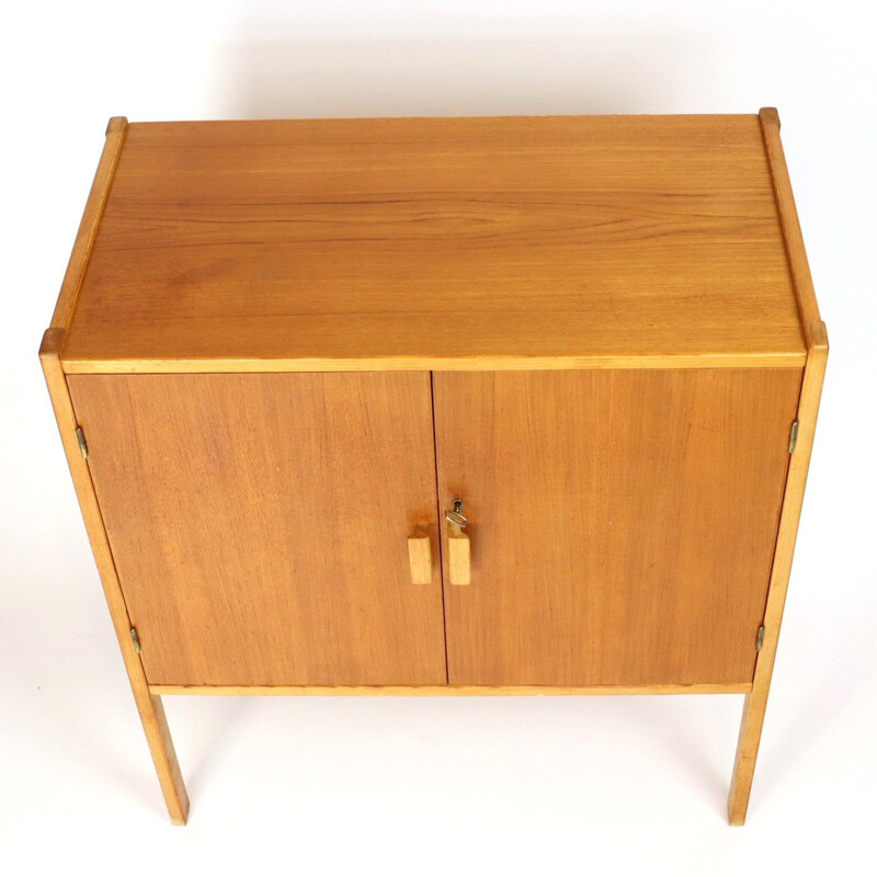 Vintage teak and pine highboard, Sweden 1960