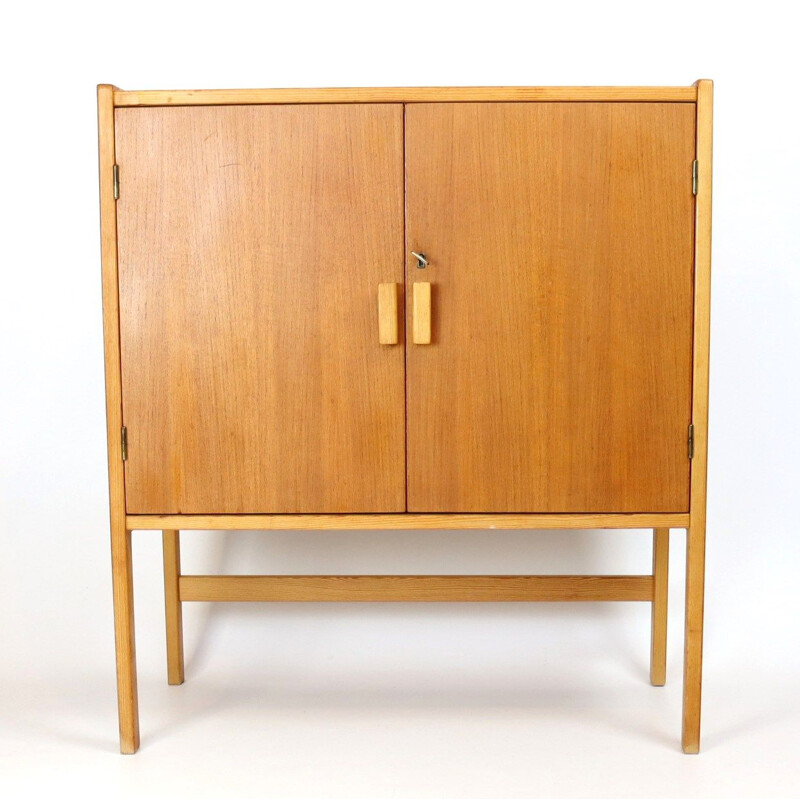 Vintage teak and pine highboard, Sweden 1960