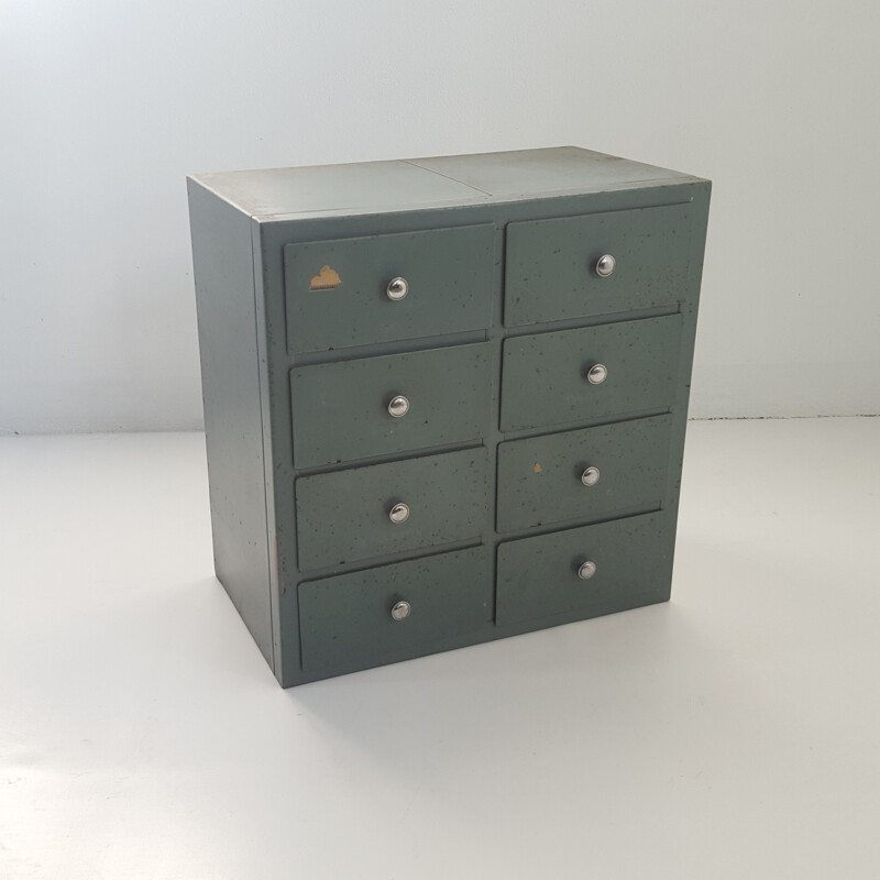 Small industrial cabinet with 6 drawers - 1950s