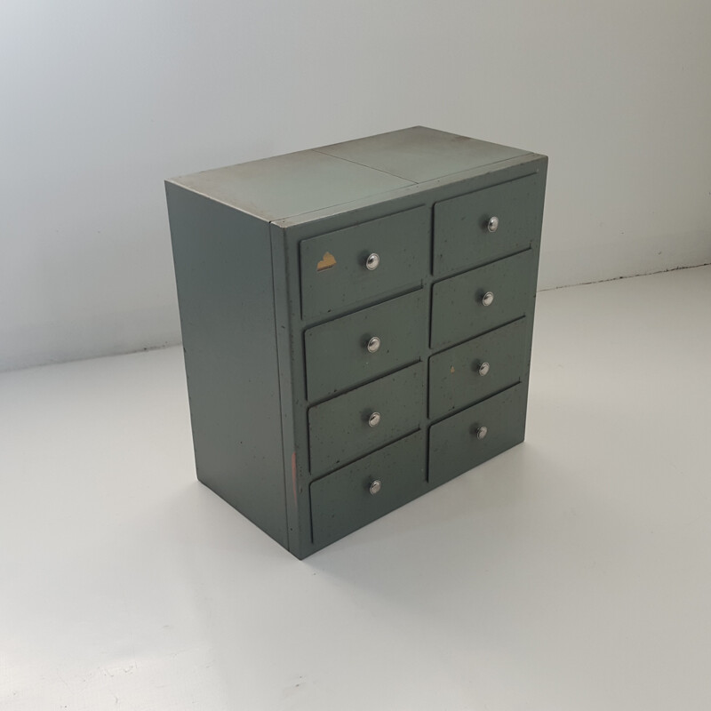 Small industrial cabinet with 6 drawers - 1950s