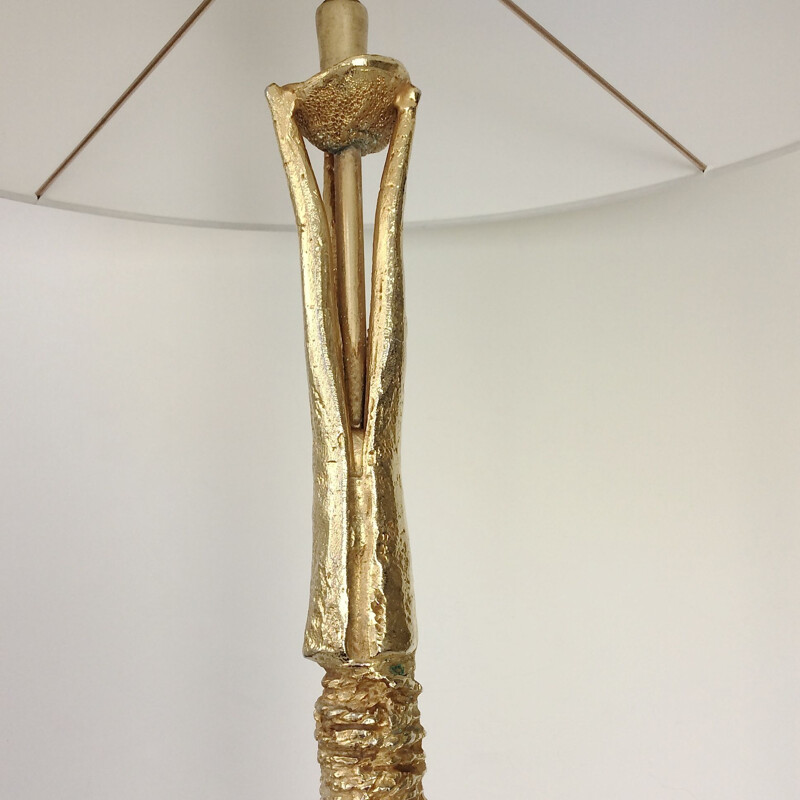 Lampada vintage in bronzo dorato di Pierre Casenove per Fondica, Francia 1990