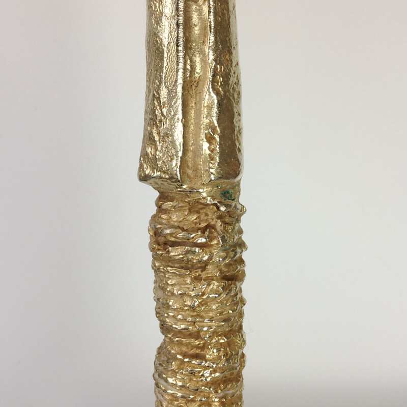 Lámpara vintage de bronce dorado de Pierre Casenove para Fondica, Francia 1990