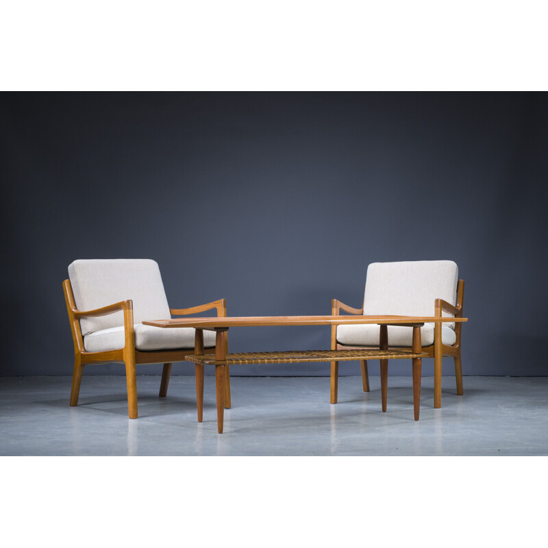 Pair of mid-century teak Senator armchairs by Ole Wanscher