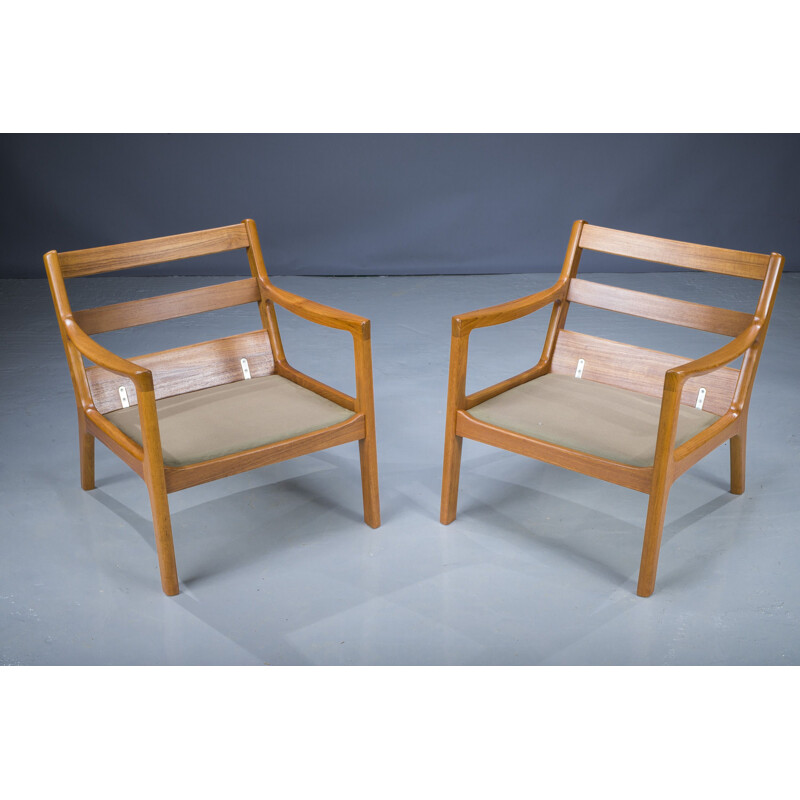 Pareja de sillones Senator vintage de teca de Ole Wanscher