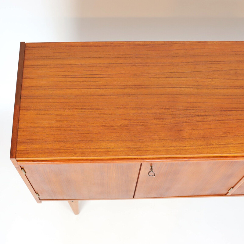 Vintage teak sideboard with four drawers, Sweden 1960