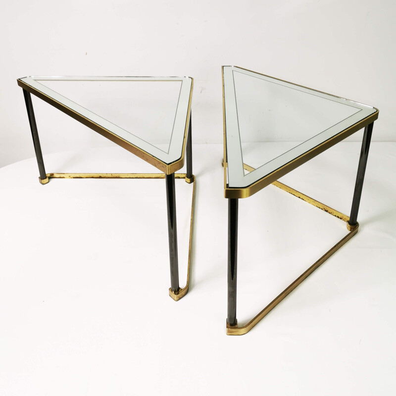 Vintage brass and glass coffee table, Germany 1960