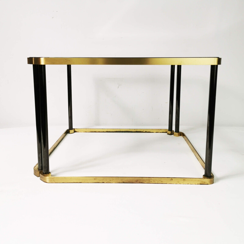 Vintage brass and glass coffee table, Germany 1960