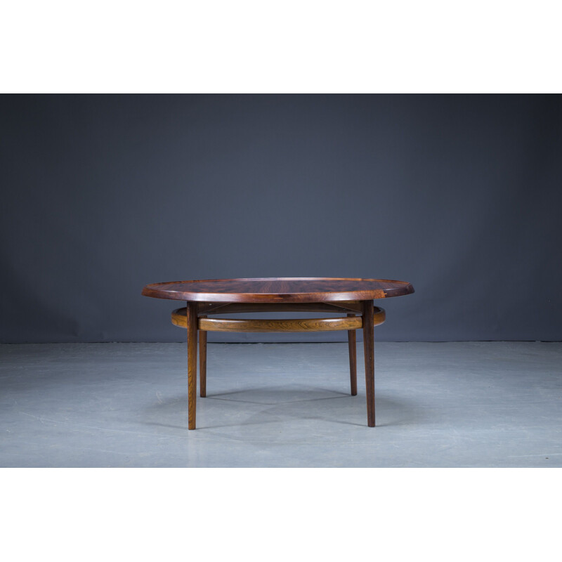 Mid-Century Rosewood Coffee Table by Haug Snekkeri for Bruksbo, 1960