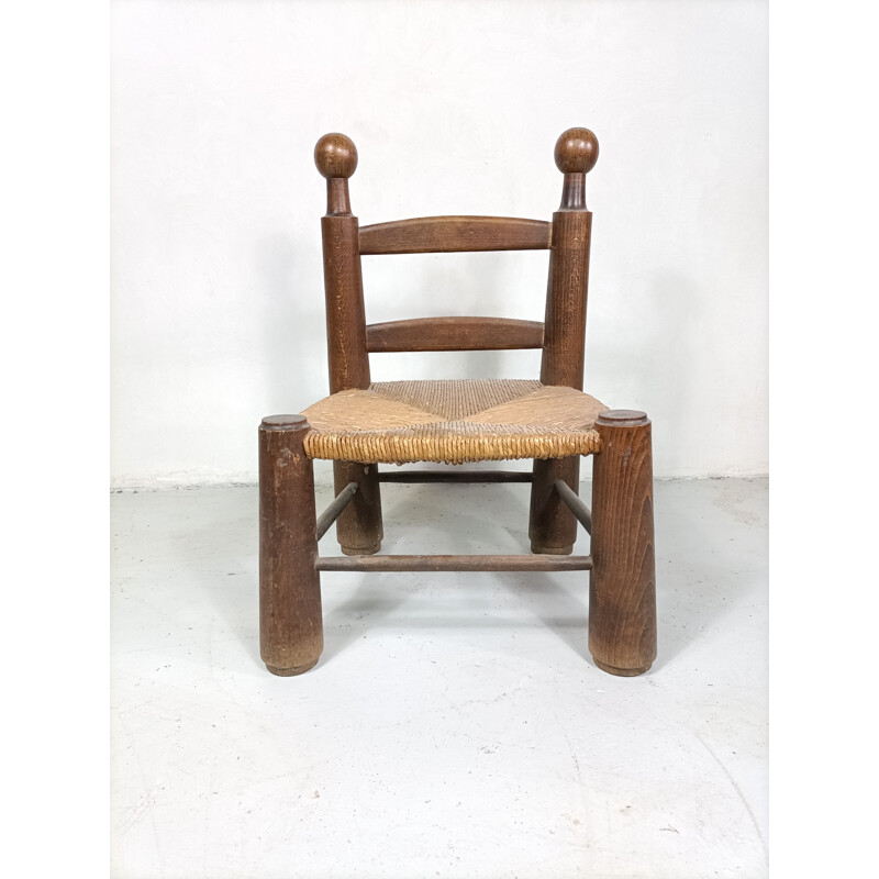 Chaise d'appoint vintage de Charles Dudouyt, 1930