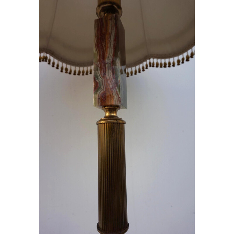 Vintage-Stehlampe aus Onyxmarmor und Gold, Italien 1960