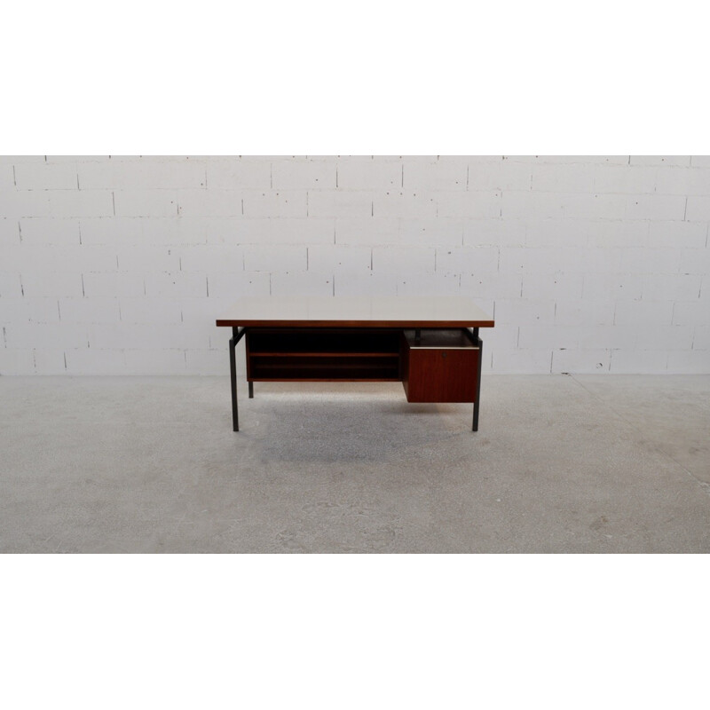 EFA desk in teak and metal, Georges FRYDMAN - 1960s