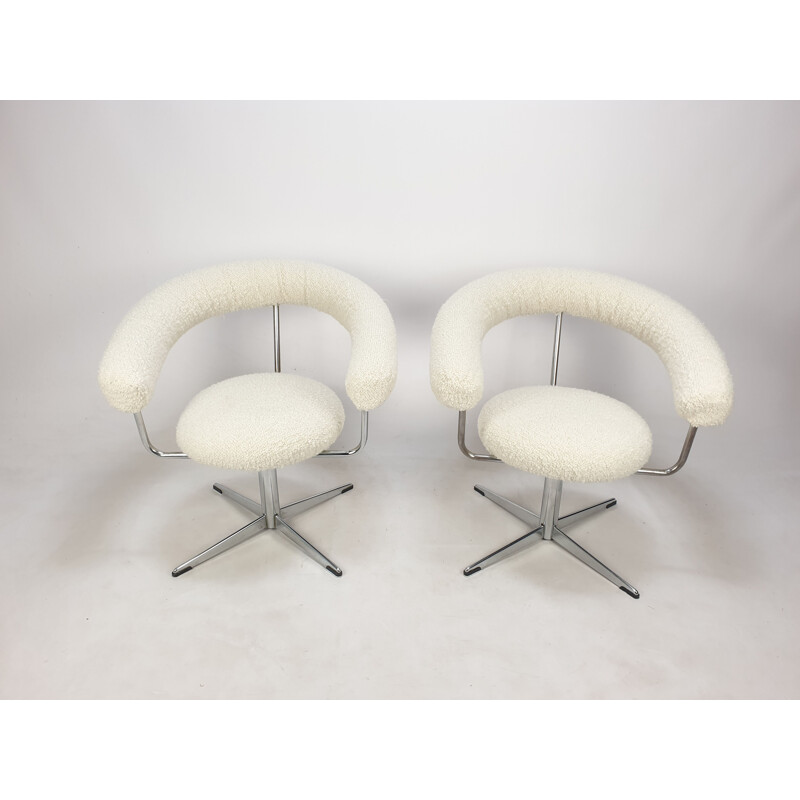 Pair of vintage revolving armchairs, 1970s