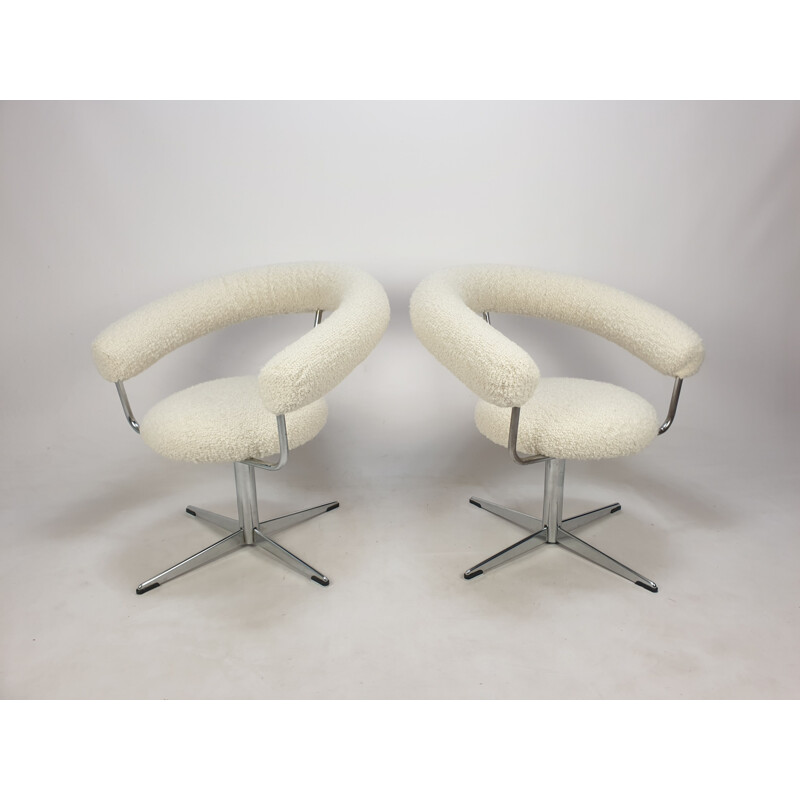 Pair of vintage revolving armchairs, 1970s