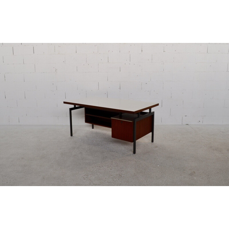 EFA desk in teak and metal, Georges FRYDMAN - 1960s