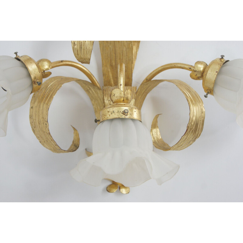 Vintage florentine wall lamp, 1970s