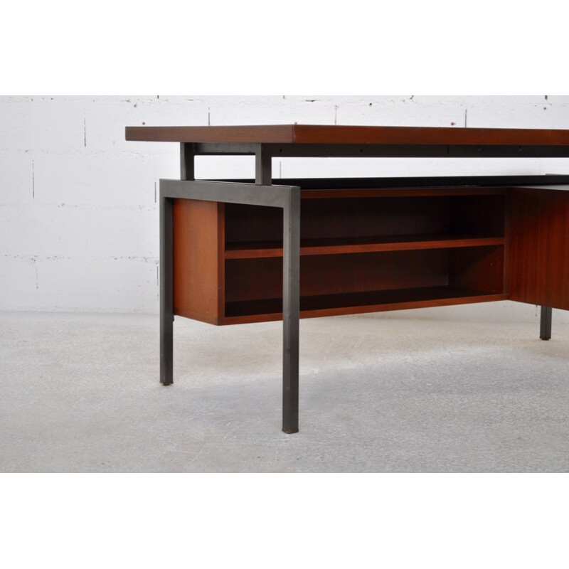 EFA desk in teak and metal, Georges FRYDMAN - 1960s