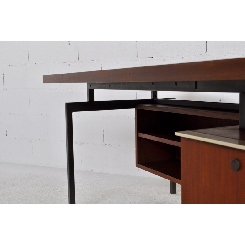 EFA desk in teak and metal, Georges FRYDMAN - 1960s