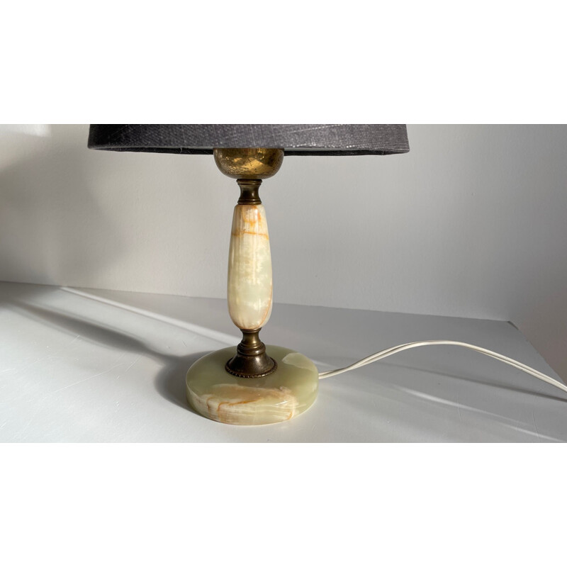 Vintage lamp in onyx stone