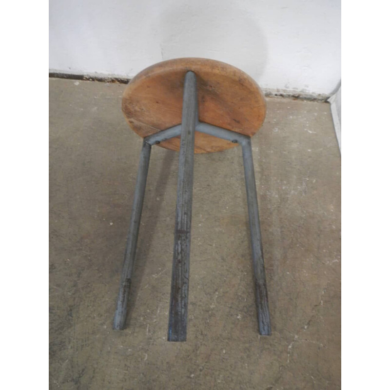 Pair of vintage wood stools