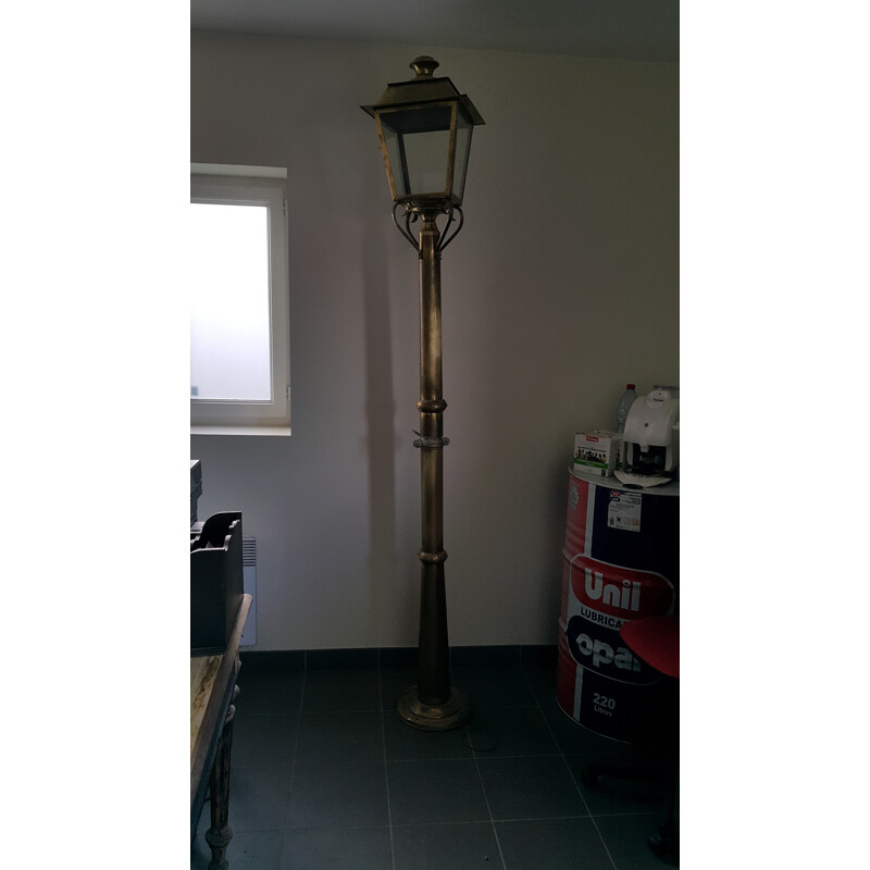 French l'Atelier Mauduit-Biard street lantern in brass - 1990s