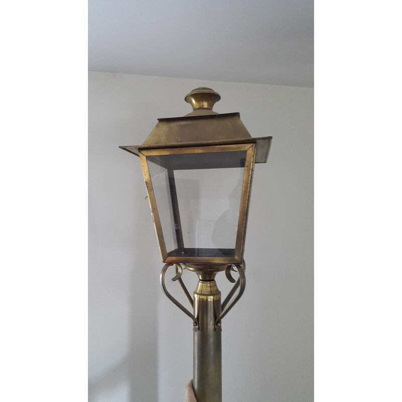 French l'Atelier Mauduit-Biard street lantern in brass - 1990s