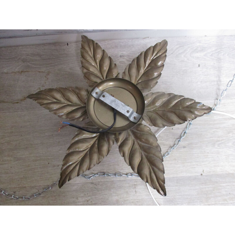 Vintage wall lamp in a form of floral rosette, Germany 1970s