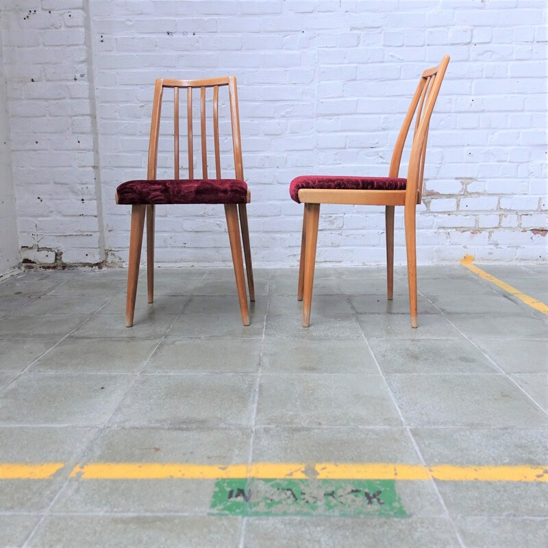 Set of 4 vintage chairs by Antonin Suman for Ton, Czechoslovakia 1960