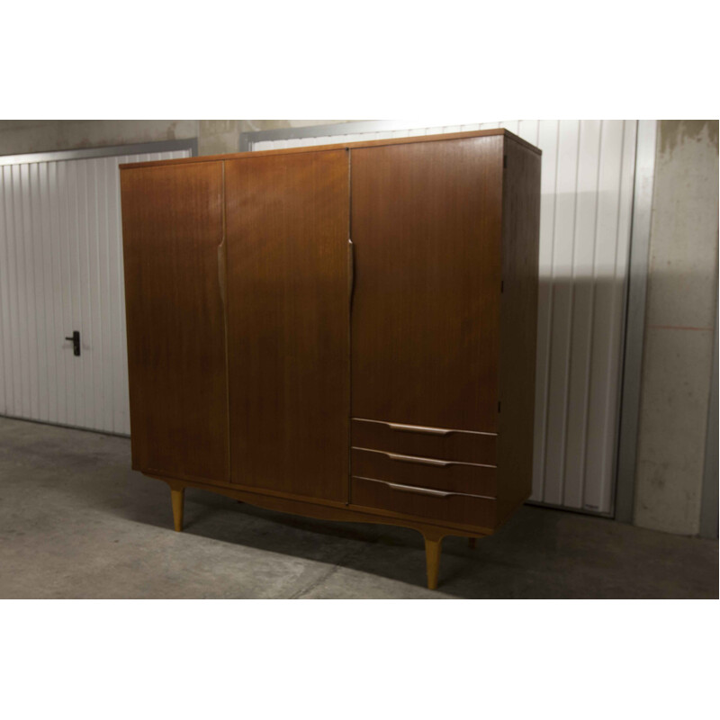 Scandinavian vintage teak 3 door cabinet, 1960