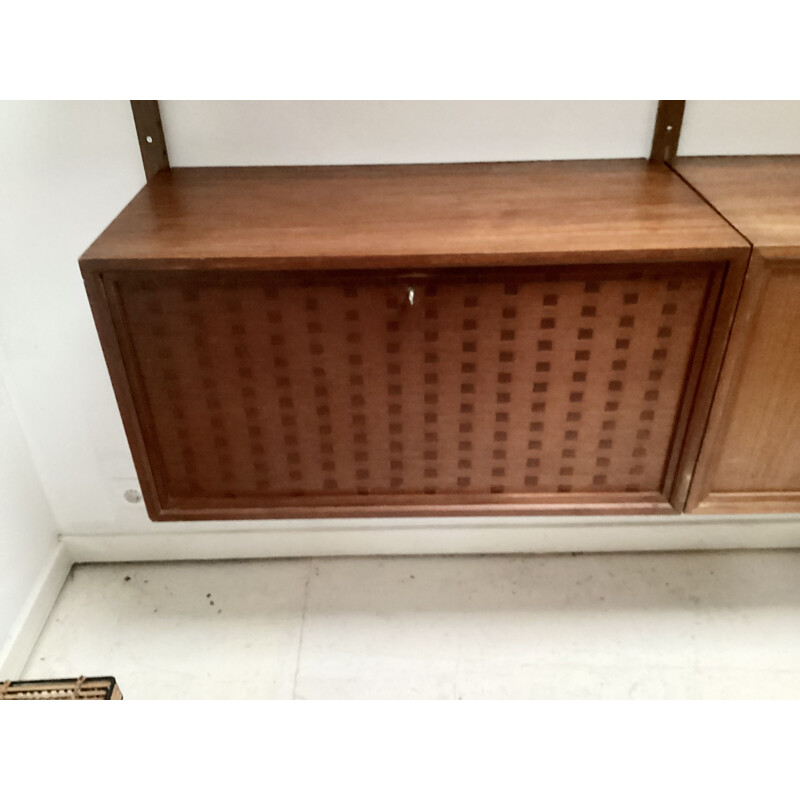 Vintage wooden wall unit by Poul Cadovius