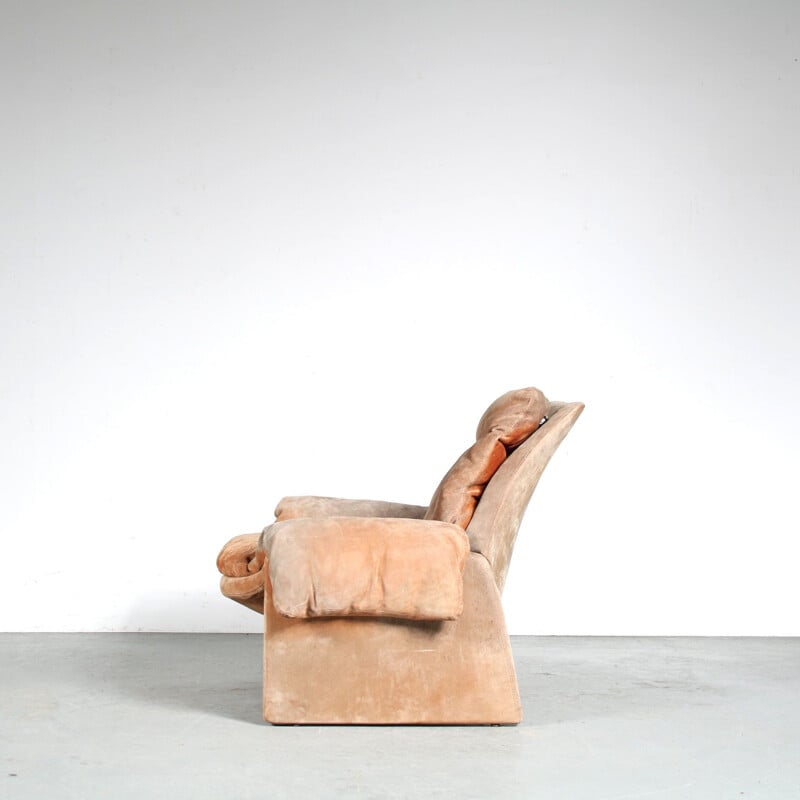 Proposals" vintage fauteuil met voetenbankje van Vittorio Introini voor Saporiti, Italië 1970