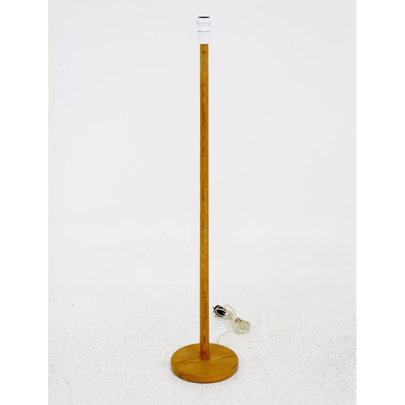 Vintage pine floor lamp, Sweden 1970