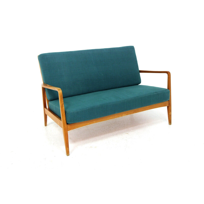 Scandinavian 2 seater sofa in beechwood, Sweden 1950s