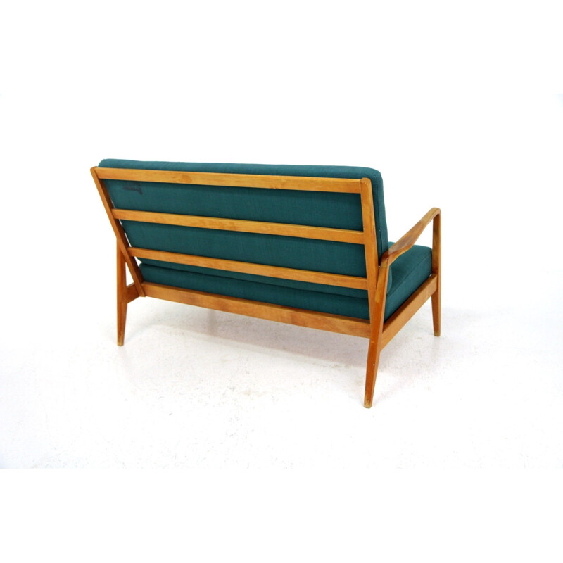 Skandinavisches 2-Sitzer Vintage-Sofa aus Buche, Schweden 1950