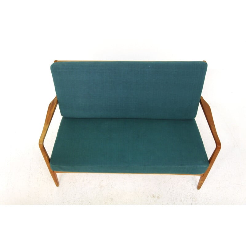 Scandinavian 2 seater sofa in beechwood, Sweden 1950s